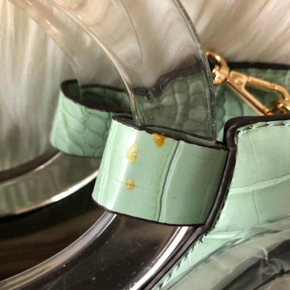 INC Mint Green Faux Crocodile Embossed Bucket Bag - Picture 9 of 9